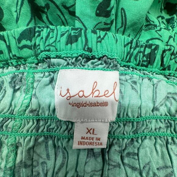 Isabel Women’s Strapless Green Floral Dress Size XL New - Picture 4 of 4